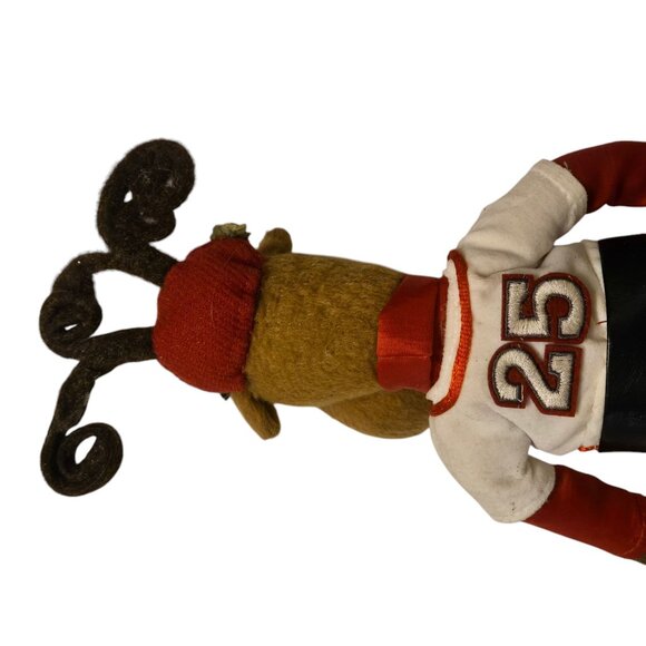 Baseball Reindeer Figurine with Wooden Doll Chair Christmas Sports Decor 15 Inch - Picture 10 of 16